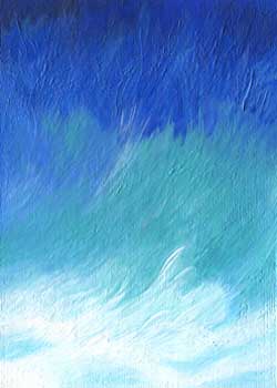 "Dancing Waves" by J. L. Hlad, Wausau WI - Acrylic on Canvas Paper